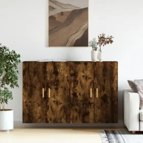 Wall cabinets 2 pcs engineered wood smoked oak by vidaXL, Sideboards - Ref: Foro24-3197878, Price: 125,55 €, Discount: %