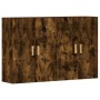 Wandschränke, 2 Stück, Holzwerkstoff, geräucherte Eiche von vidaXL, Sideboards - Ref: Foro24-3197878, Preis: 127,04 €, Rabatt: %