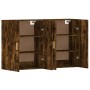 Wandschränke, 2 Stück, Holzwerkstoff, geräucherte Eiche von vidaXL, Sideboards - Ref: Foro24-3197878, Preis: 127,04 €, Rabatt: %