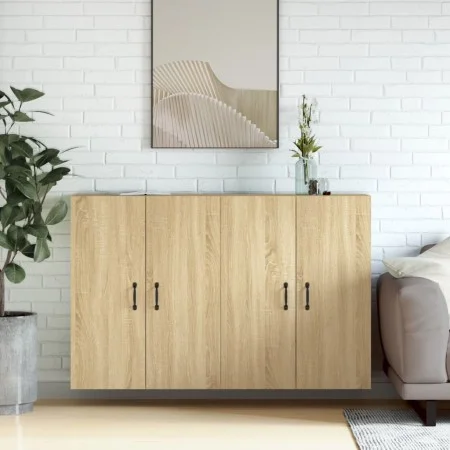 Wall cabinets 2 pcs engineered wood Sonoma oak by vidaXL, Sideboards - Ref: Foro24-3197883, Price: 167,54 €, Discount: %