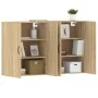 Armarios de pared 2 uds madera de ingeniería roble Sonoma de vidaXL, Aparadores - Ref: Foro24-3197883, Precio: 164,90 €, Desc...