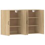 Wall cabinets 2 pcs engineered wood Sonoma oak by vidaXL, Sideboards - Ref: Foro24-3197883, Price: 167,54 €, Discount: %