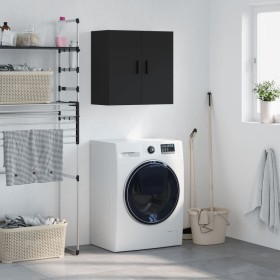 Black engineered wood wall cabinet 60x31x60 cm by vidaXL, Lockers and storage cabinets - Ref: Foro24-829981, Price: 53,99 €, ...