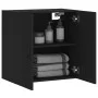 Schwarzer Wandschrank aus Holzwerkstoff, 60 x 31 x 60 cm von vidaXL, Schließfächer und Lagerschränke - Ref: Foro24-829981, Pr...