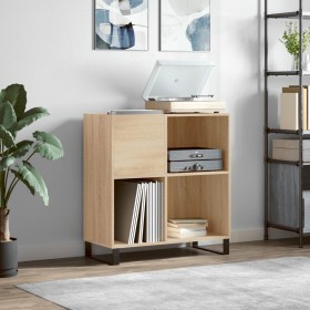 Oak Sonoma plywood record cabinet 84.5x38x89 cm by vidaXL, CD and DVD storage - Ref: Foro24-831783, Price: 78,42 €, Discount: %