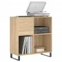 Mueble discos madera contrachapada roble Sonoma 84,5x38x89 cm de vidaXL, Almacenamiento para CD y DVD - Ref: Foro24-831783, P...