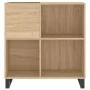 Mueble discos madera contrachapada roble Sonoma 84,5x38x89 cm de vidaXL, Almacenamiento para CD y DVD - Ref: Foro24-831783, P...