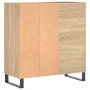 Mueble discos madera contrachapada roble Sonoma 84,5x38x89 cm de vidaXL, Almacenamiento para CD y DVD - Ref: Foro24-831783, P...