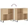 Mueble discos madera contrachapada roble Sonoma 84,5x38x89 cm de vidaXL, Almacenamiento para CD y DVD - Ref: Foro24-831783, P...