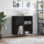 Schwarzer Plattenschrank aus Sperrholz, 84,5 x 38 x 89 cm von vidaXL, CD- und DVD-Speicher - Ref: Foro24-831773, Preis: 69,45...