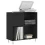 Mueble para discos madera contrachapada negro 84,5x38x89 cm de vidaXL, Almacenamiento para CD y DVD - Ref: Foro24-831773, Pre...