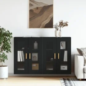 Armarios de pared 2 uds madera de ingeniería negro by vidaXL, Sideboards - Ref: Foro24-3197898, Price: 145,13 €, Discount: %