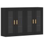 Armarios de pared 2 uds madera de ingeniería negro von vidaXL, Sideboards - Ref: Foro24-3197898, Preis: 146,10 €, Rabatt: %