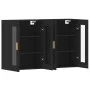 Armarios de pared 2 uds madera de ingeniería negro by vidaXL, Sideboards - Ref: Foro24-3197898, Price: 145,12 €, Discount: %