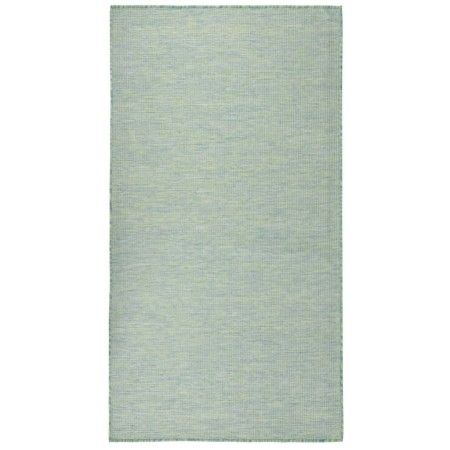 Türkisfarbener, flach gewebter Outdoor-Teppich, 140 x 200 cm von vidaXL, Teppiche - Ref: Foro24-340803, Preis: 55,13 €, Rabat...