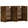 Wandschränke, 2 Stück, Holzwerkstoff, geräucherte Eiche von vidaXL, Sideboards - Ref: Foro24-3197886, Preis: 143,29 €, Rabatt: %