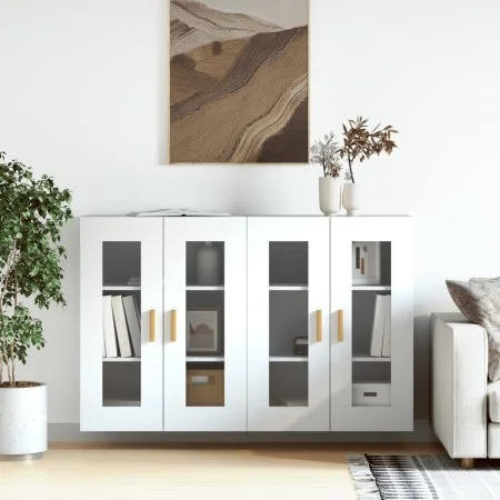 Wandschränke, 2 Stück, weißes Holzwerkstoff von vidaXL, Sideboards - Ref: Foro24-3197897, Preis: 180,82 €, Rabatt: %