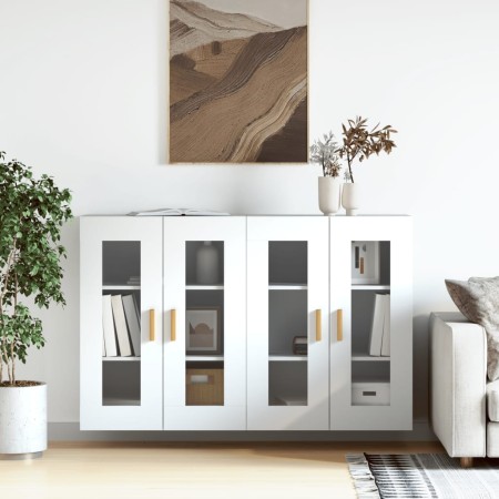 Wandschränke, 2 Stück, weißes Holzwerkstoff von vidaXL, Sideboards - Ref: Foro24-3197897, Preis: 176,97 €, Rabatt: %