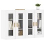 Wandschränke, 2 Stück, weißes Holzwerkstoff von vidaXL, Sideboards - Ref: Foro24-3197897, Preis: 176,97 €, Rabatt: %