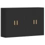 Armarios de pared 2 uds madera de ingeniería negro de vidaXL, Aparadores - Ref: Foro24-3197874, Precio: 142,97 €, Descuento: %
