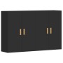 Wandschränke, 2 Stück, schwarzes Holzwerkstoff von vidaXL, Sideboards - Ref: Foro24-3197874, Preis: 144,84 €, Rabatt: %