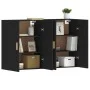 Armarios de pared 2 uds madera de ingeniería negro de vidaXL, Aparadores - Ref: Foro24-3197874, Precio: 142,97 €, Descuento: %