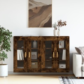 Armarios de pared 2 uds madera de ingeniería roble ahumado by vidaXL, Sideboards - Ref: Foro24-3197902, Price: 167,77 €, Disc...