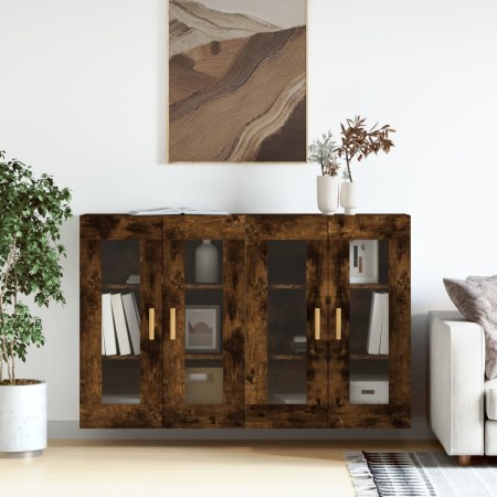 Armarios de pared 2 uds madera de ingeniería roble ahumado von vidaXL, Sideboards - Ref: Foro24-3197902, Preis: 167,77 €, Rab...