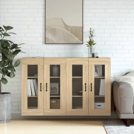 Wandschränke 2 Stk. Holzwerkstoff Sonoma Eiche von vidaXL, Sideboards - Ref: Foro24-3197907, Preis: 161,66 €, Rabatt: %