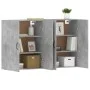 Wandschränke 2 Stück betongraues Holzwerkstoff von vidaXL, Sideboards - Ref: Foro24-3197884, Preis: 149,44 €, Rabatt: %
