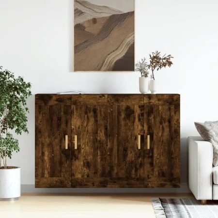 Armarios de pared 2 uds madera de ingeniería roble ahumado von vidaXL, Sideboards - Ref: Foro24-3197982, Preis: 132,60 €, Rab...