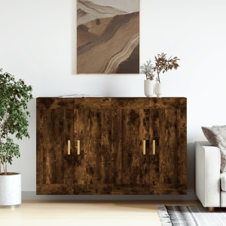 Armarios de pared 2 uds madera de ingeniería roble ahumado von vidaXL, Sideboards - Ref: Foro24-3197982, Preis: 134,19 €, Rab...