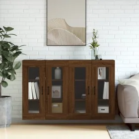 Wall cabinets 2 pcs oak brown engineered wood by vidaXL, Sideboards - Ref: Foro24-3197912, Price: 161,62 €, Discount: %