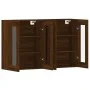 Armarios de pared 2 uds madera de ingeniería marrón roble de vidaXL, Aparadores - Ref: Foro24-3197912, Precio: 161,58 €, Desc...