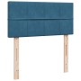 Cama box spring con colchón terciopelo azul oscuro 100x200 cm