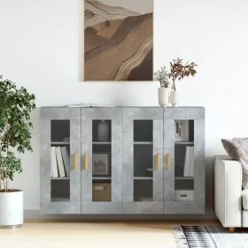 Armarios de pared 2 uds madera de ingeniería gris hormigón von vidaXL, Sideboards - Ref: Foro24-3197900, Preis: 129,92 €, Rab...