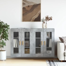 Armarios de pared 2 uds madera de ingeniería gris hormigón von vidaXL, Sideboards - Ref: Foro24-3197900, Preis: 134,42 €, Rab...