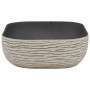 Lavabo encimera rectangular cerámica gris negro 48x37,5x13,5 cm