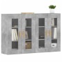 Armarios de pared 2 uds madera de ingeniería gris hormigón de vidaXL, Aparadores - Ref: Foro24-3197900, Precio: 134,29 €, Des...