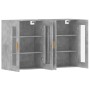 Armarios de pared 2 uds madera de ingeniería gris hormigón de vidaXL, Aparadores - Ref: Foro24-3197900, Precio: 134,29 €, Des...