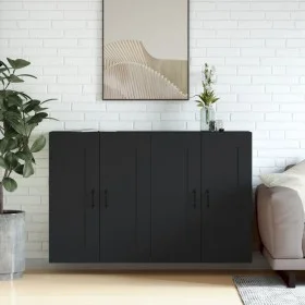 Wandschränke, 2 Stück, schwarzes Holzwerkstoff von vidaXL, Sideboards - Ref: Foro24-3197986, Preis: 131,79 €, Rabatt: %