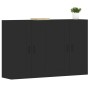 Wall cabinets 2 pcs black engineered wood by vidaXL, Sideboards - Ref: Foro24-3197986, Price: 134,16 €, Discount: %