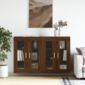 Wall cabinets 2 pcs oak brown engineered wood by vidaXL, Sideboards - Ref: Foro24-3197904, Price: 168,88 €, Discount: %