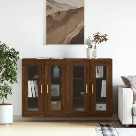 Wall cabinets 2 pcs oak brown engineered wood by vidaXL, Sideboards - Ref: Foro24-3197904, Price: 165,88 €, Discount: %