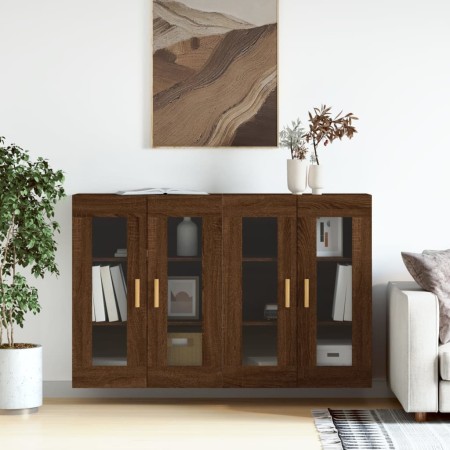 Wandschränke, 2 Stück, Eichenbraun, Holzwerkstoff von vidaXL, Sideboards - Ref: Foro24-3197904, Preis: 168,88 €, Rabatt: %