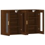 Wandschränke, 2 Stück, Eichenbraun, Holzwerkstoff von vidaXL, Sideboards - Ref: Foro24-3197904, Preis: 168,88 €, Rabatt: %
