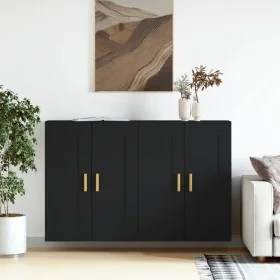 Wandschränke, 2 Stück, schwarzes Holzwerkstoff von vidaXL, Sideboards - Ref: Foro24-3197978, Preis: 133,69 €, Rabatt: %