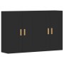 Wandschränke, 2 Stück, schwarzes Holzwerkstoff von vidaXL, Sideboards - Ref: Foro24-3197978, Preis: 135,81 €, Rabatt: %