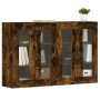 Wandschränke, 2 Stück, Holzwerkstoff, geräucherte Eiche von vidaXL, Sideboards - Ref: Foro24-3197910, Preis: 140,15 €, Rabatt: %