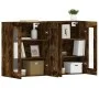 Wandschränke, 2 Stück, Holzwerkstoff, geräucherte Eiche von vidaXL, Sideboards - Ref: Foro24-3197910, Preis: 137,95 €, Rabatt: %